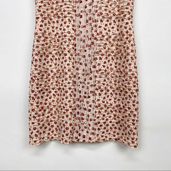 Free People Shimmy Bodycon Floral Blush Combo Dress Small - Picture 8 of 11